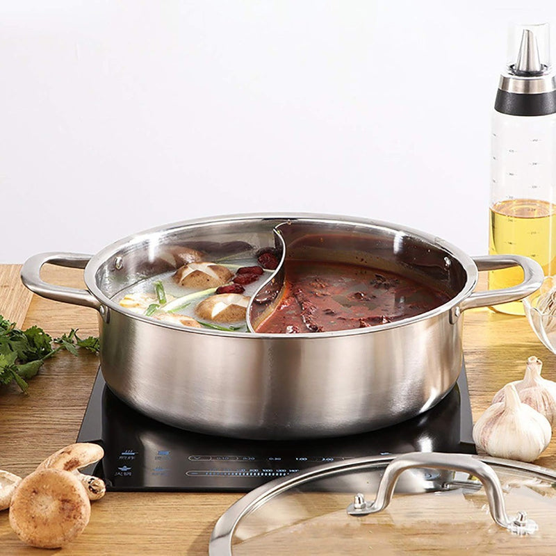 Divided Hot Pot Pan Dual Sided