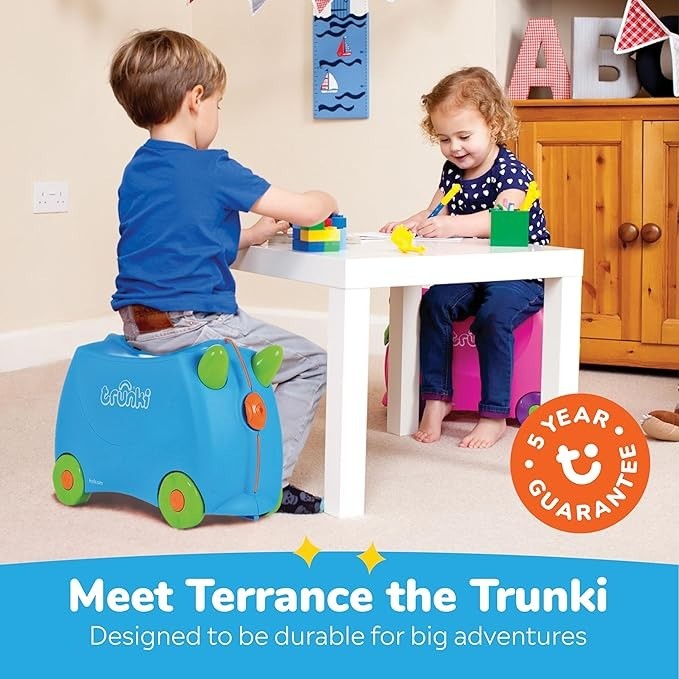 Trunki Children’s Ride-On Suitcase and Kid's Hand Luggage (Blue)