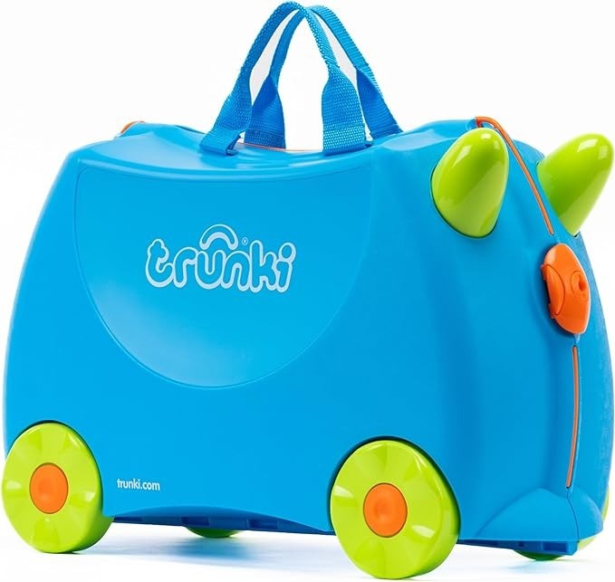 Trunki Children’s Ride-On Suitcase and Kid's Hand Luggage (Blue)