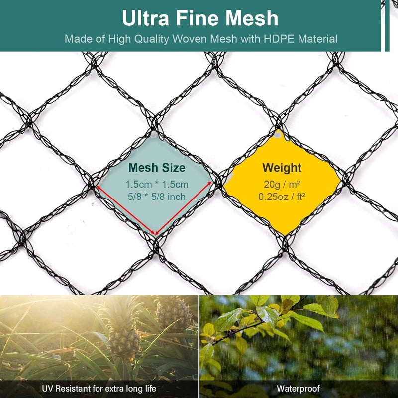 Garden Netting 2 x 20M Woven Fine Mesh