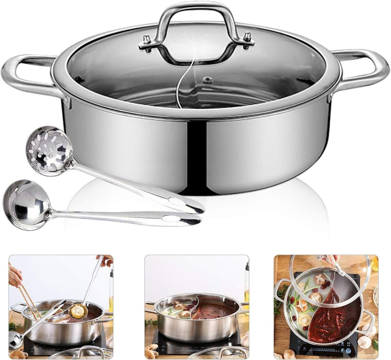 Divided Hot Pot Pan Dual Sided