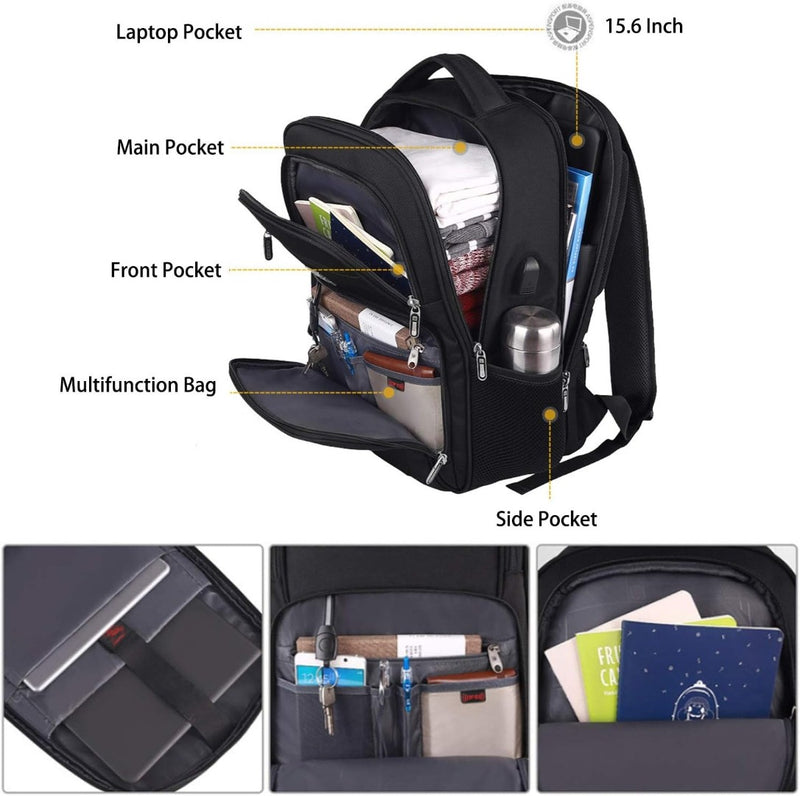 Backpack with USB Charging Port Unisex