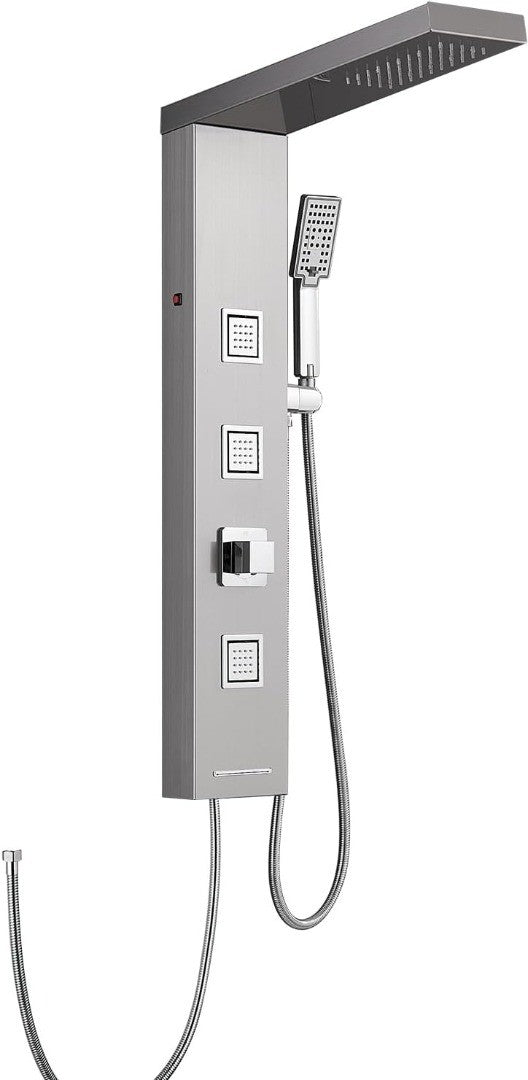 Shower Panel Tower System Stainless Steel ROVOGO