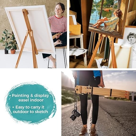 Painting Easel Adjustable Height 94 x 14 x 10.4 cm