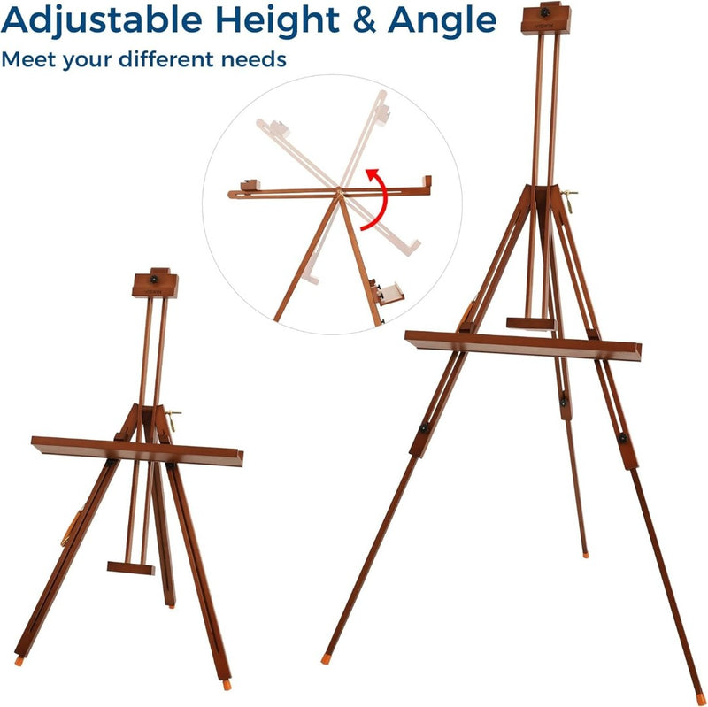 Tripod Painting Easel 193H cm Walnut