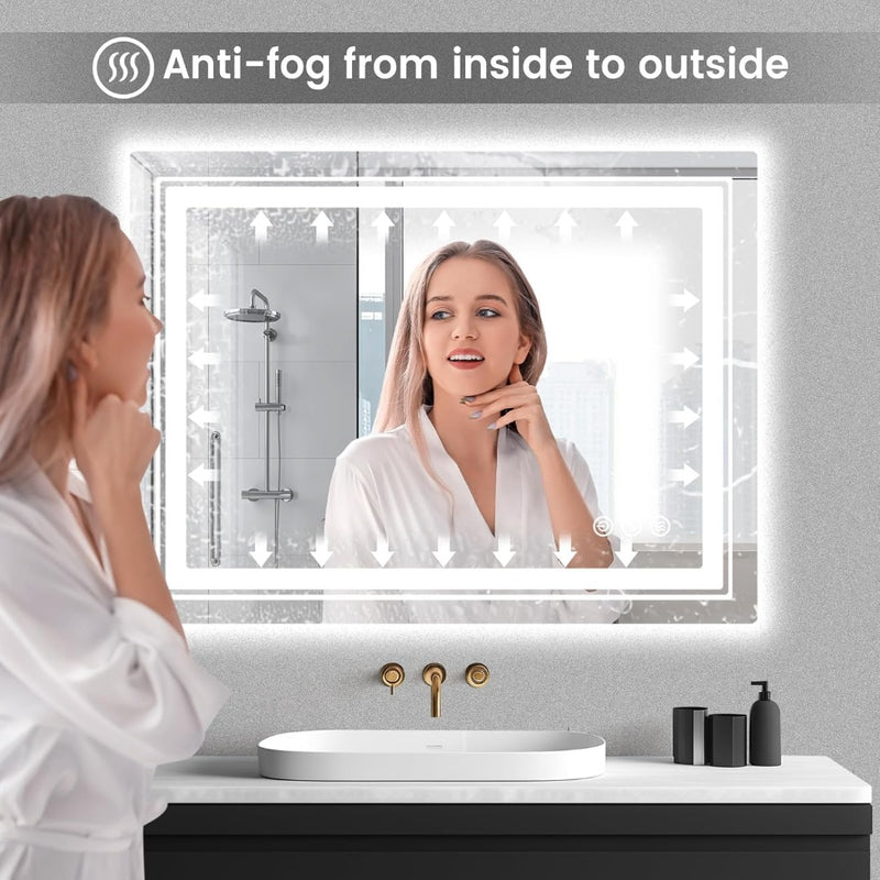 Bathroom Mirror LED 50 x 70 Touch Switch