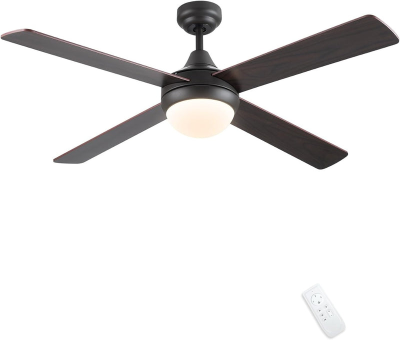 Bronze and Dark Wood Ceiling Fans Lights with Remote Control, 48'' Fans CJOY