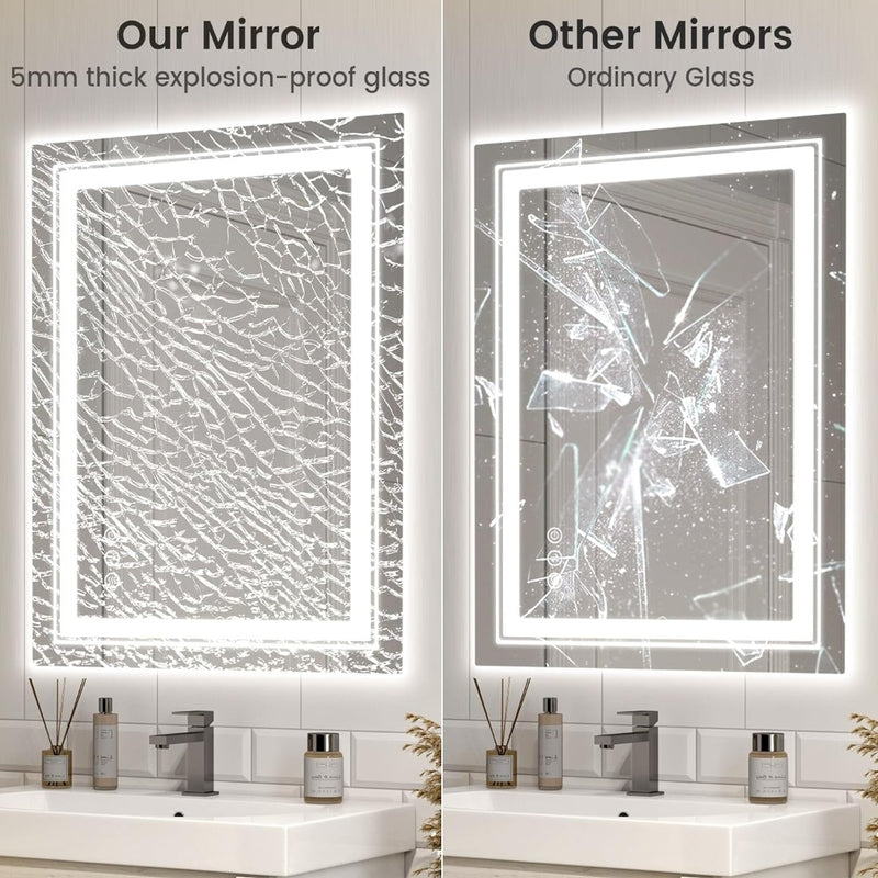 Bathroom Mirror LED 50 x 70 Touch Switch