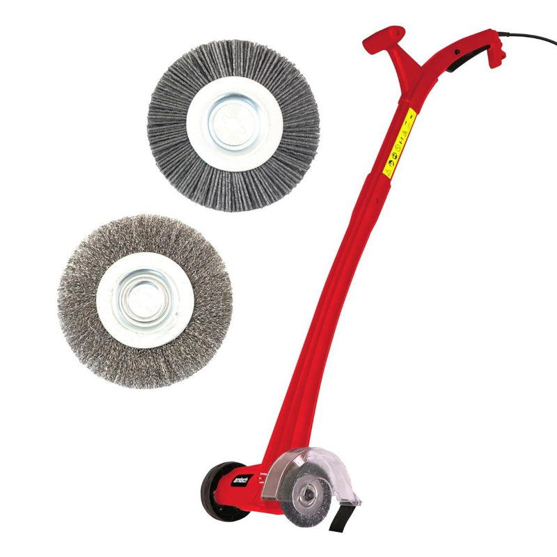 Patio Brush and Electric Weeder for Removing Moss and Dirt AMTECH