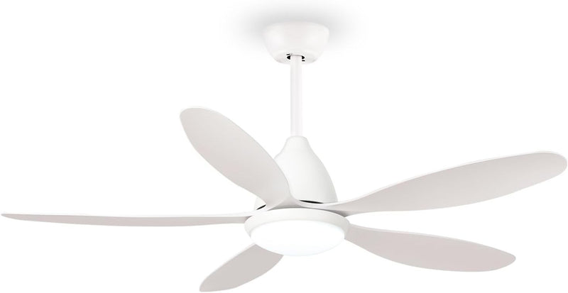 Ceiling Fan with Light, 52'' Ceiling Fans with Lights and Remote Control, White