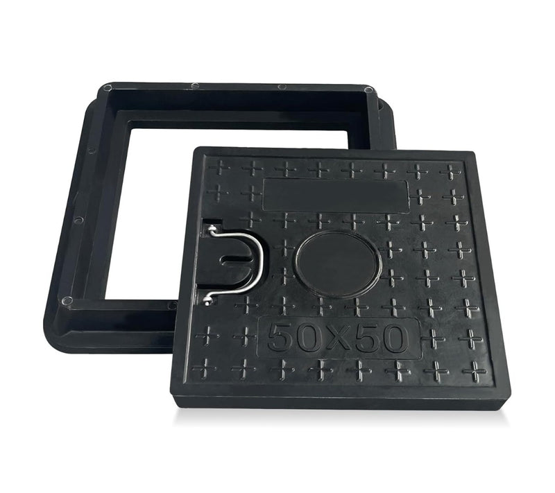 Natotela Manhole Cover and Frame & Handle Black