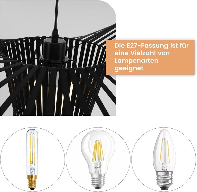 Pendant Light Vertigo Glass Fiber 120 cm