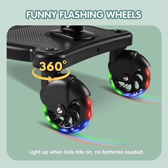 Universal Buggy Board with LED Wheels