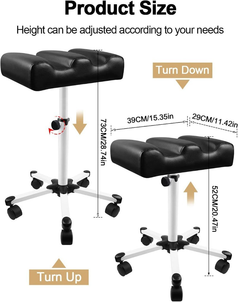 Beautician Stool with Wheels ‎45.72 x 39 x 73 cm