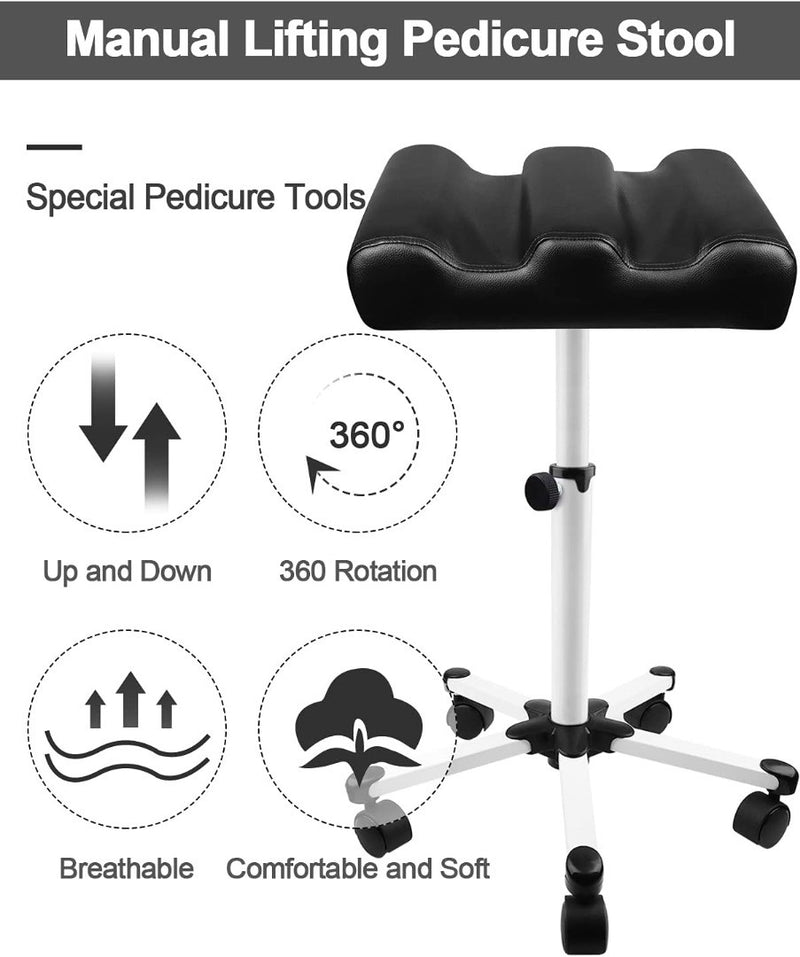 Beautician Stool with Wheels ‎45.72 x 39 x 73 cm