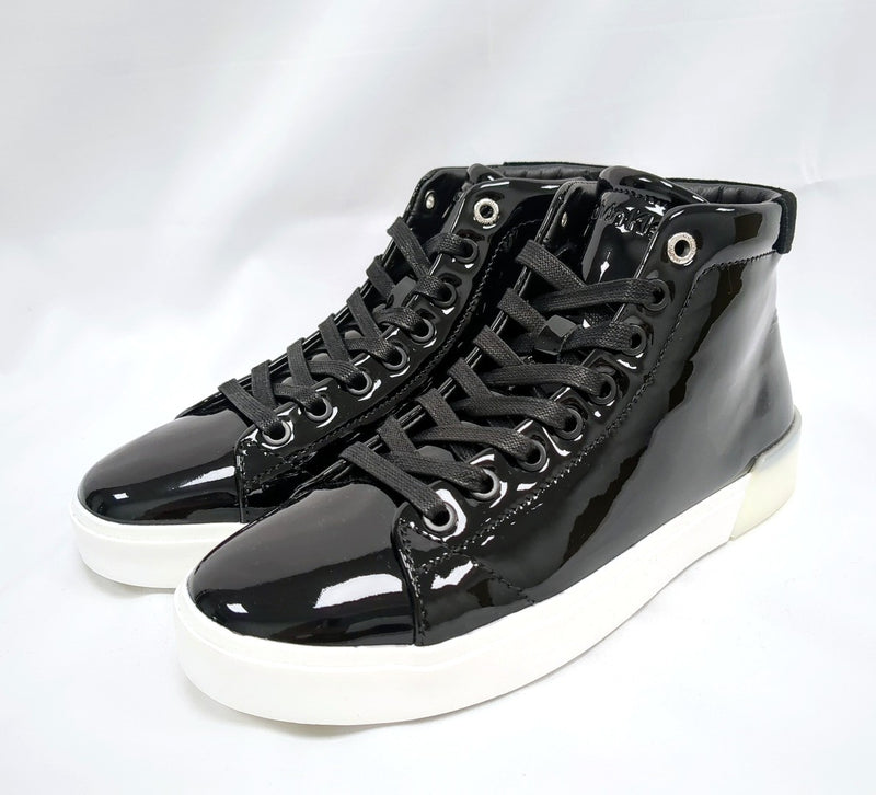 CALVIN KLEIN Patent Leather High Top Trainers UK4 EU37