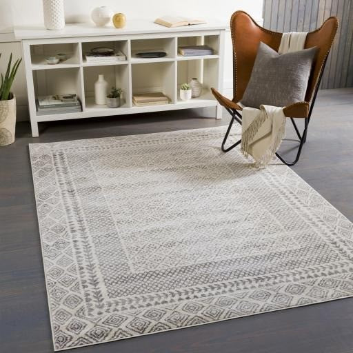 Surya Roma Rom-2383 Light Slate Medium Gray 5'3" X 7'1" Rug