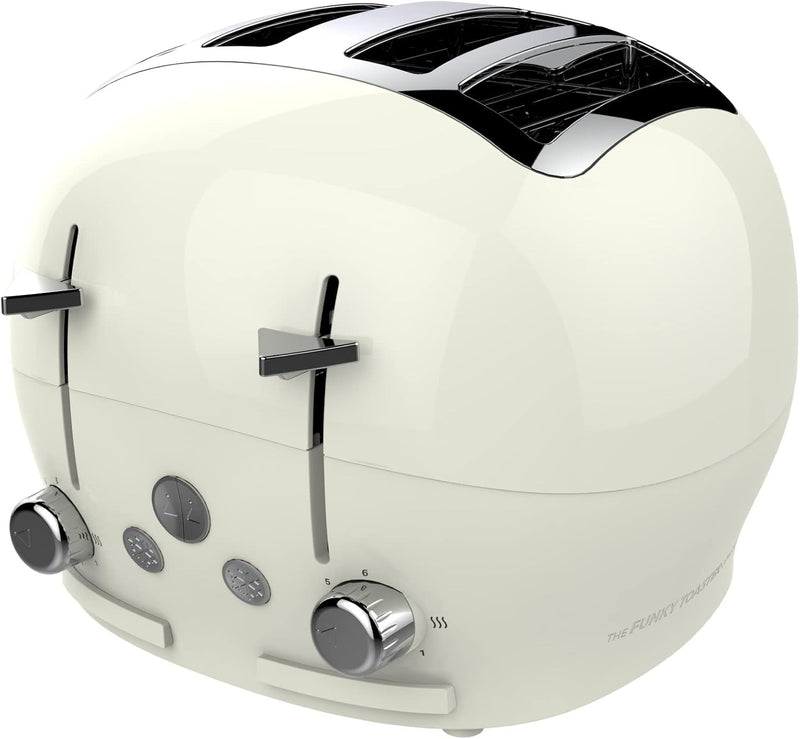 1.7 Litre Kettle and 4 Slice Toaster Set Cream - The Funky Appliance Company