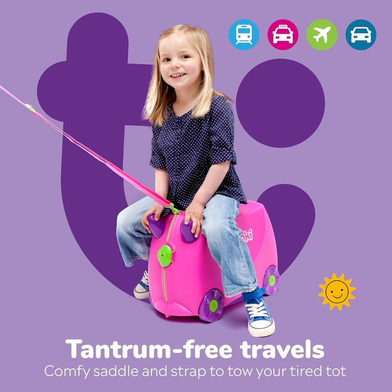 Trunki Children’s Ride-On Suitcase and Kid's Hand Luggage Pink