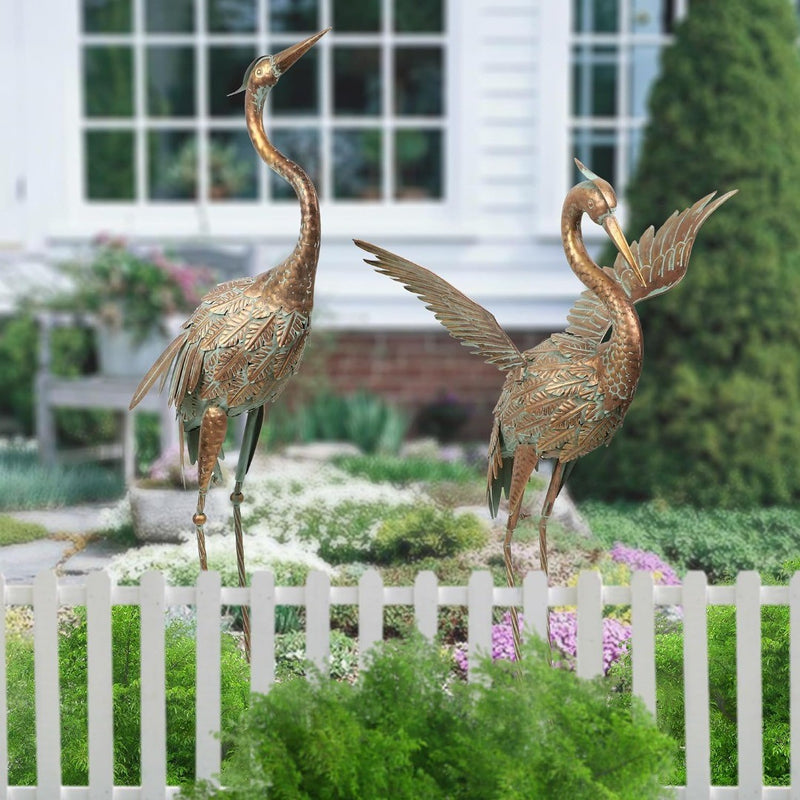 TERESA'S COLLECTIONS Large Garden Ornaments Outdoor for Garden 2Pcs