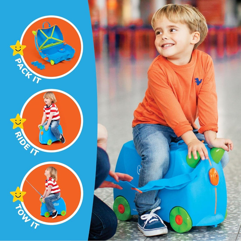 Trunki Children’s Ride-On Suitcase and Kid's Hand Luggage Blue