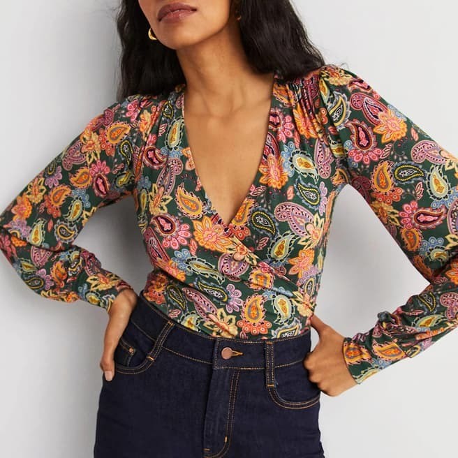 BODEN Blouson Wrap Top