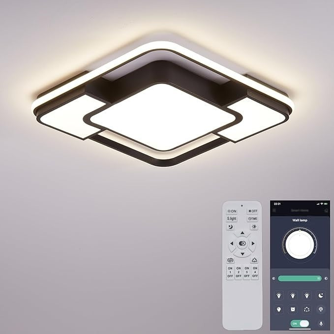 Led Ceiling Light for Bedroom,Remote Control,Brightness Dimmable