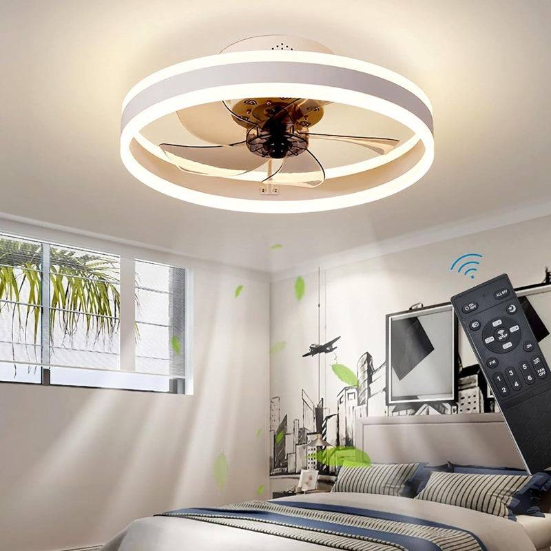 LED Ceiling Fan with Lights - Reversible - Remote - 6 Speeds - 50CM