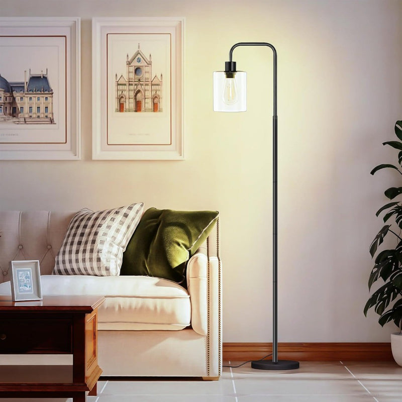 Floor Lamp with Glass Shade 167cm