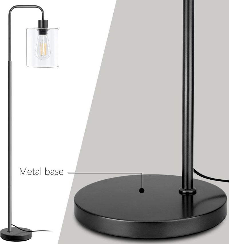 Floor Lamp with Glass Shade 167cm