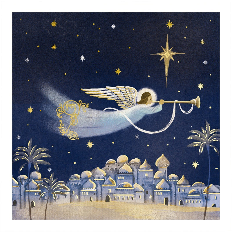 Star Angel Christmas Cards 10 Pack