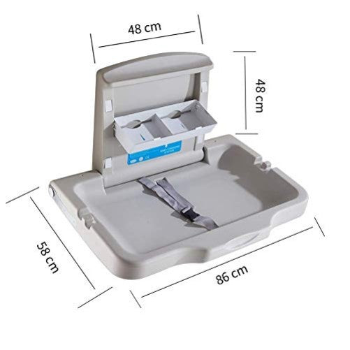 Modundry Baby Changing Table Horizontal Wall Mounted Fold Down