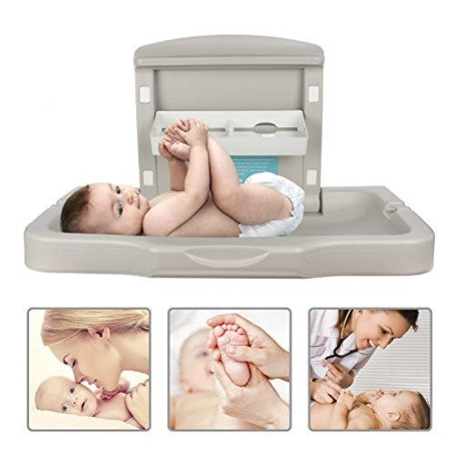 Modundry Baby Changing Table Horizontal Wall Mounted Fold Down