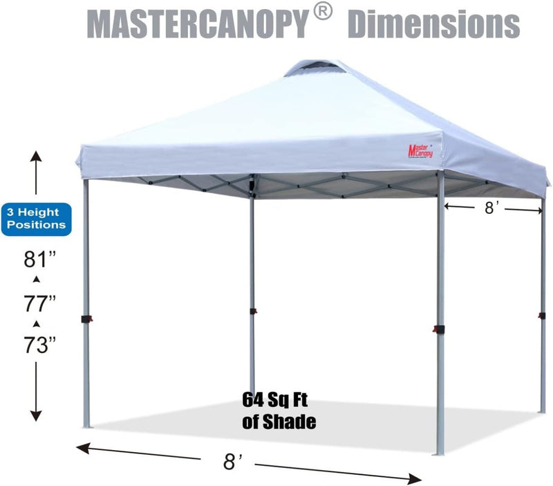 Pop-up Gazebo Tent with Roller Bag 2.5x2.5m White