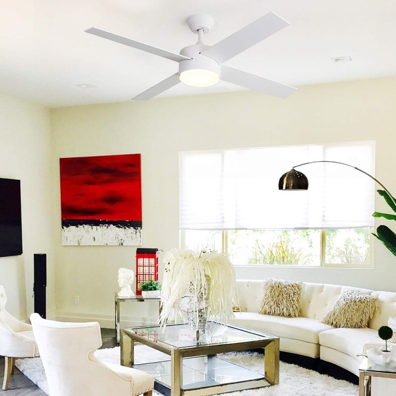 Ceiling Fan with Lamp, Ceiling Fan with Light White/Black Ceiling Fans FINXIN