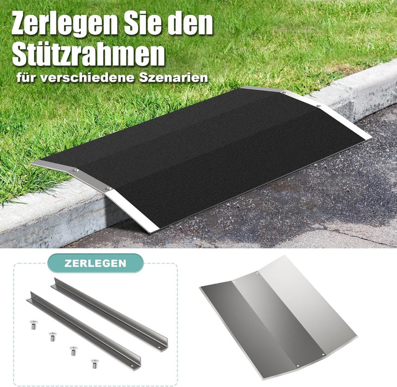 Wheelchair Ramp Threshold Ramp with Detachable Supports ILOKNZI