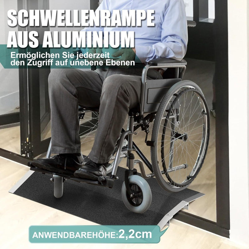 Wheelchair Ramp Threshold Ramp with Detachable Supports ILOKNZI