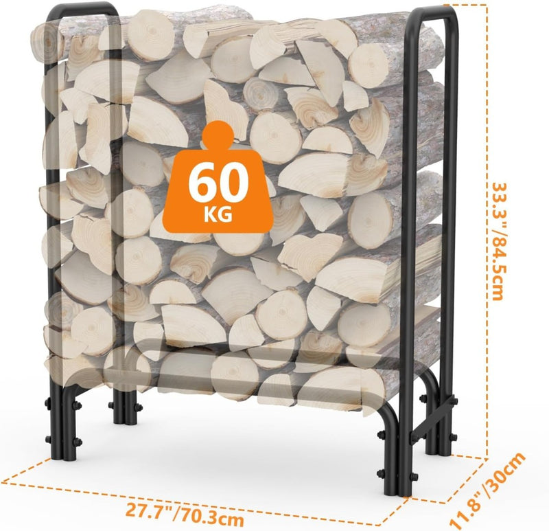 Firewood Rack 70.3 x 30 x 84.5 cm Shelter