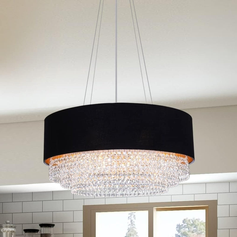 Pendant Shade 4 Light Black and Gold