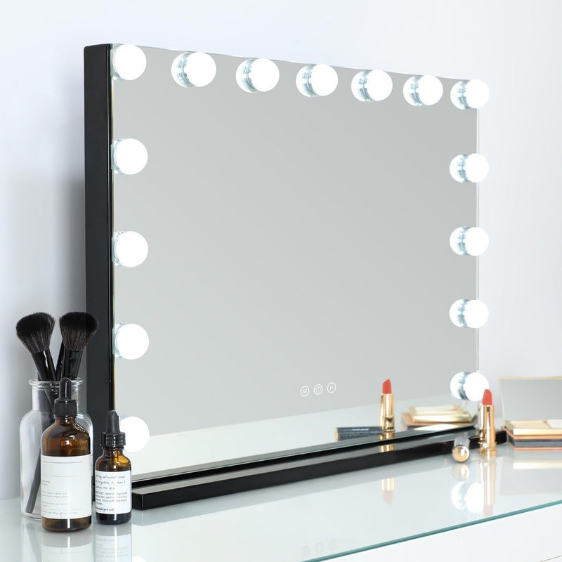 Large Vanity Mirror with Lights, Lighted Makeup Mirror ‎58 x 46 cm