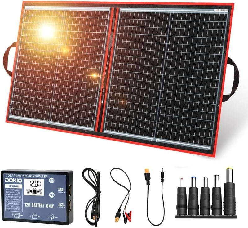 80W18V Foldable Solar Panel Kit - 21x22Inch