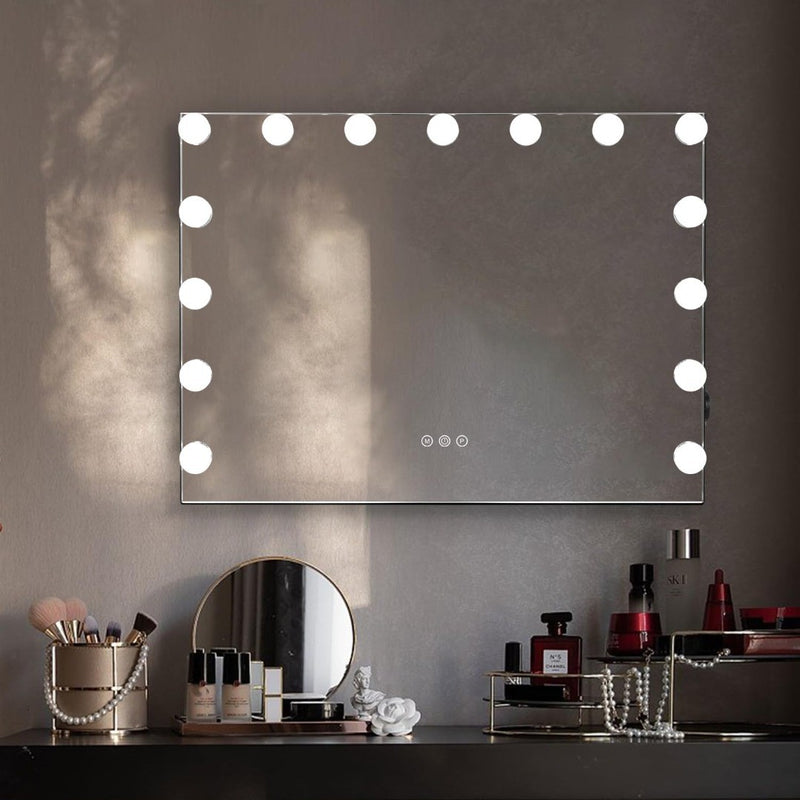 Large Vanity Mirror with Lights, Lighted Makeup Mirror ‎58 x 46 cm