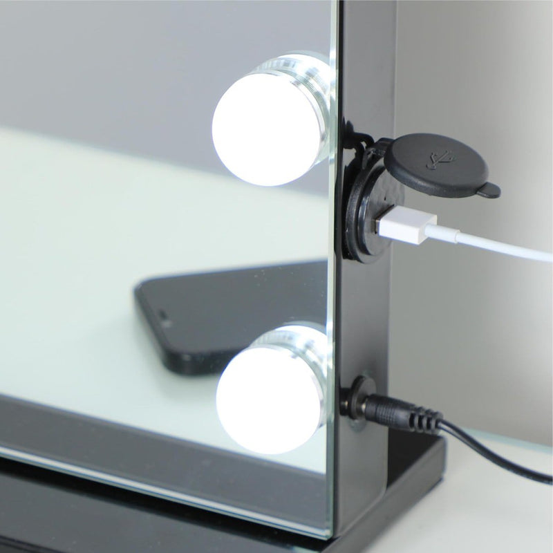 Large Vanity Mirror with Lights, Lighted Makeup Mirror ‎58 x 46 cm