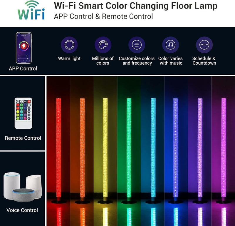 LED Floor Lamp with WIFI Smart RGB 118cm