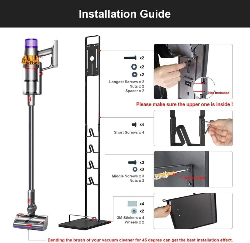 Vacuum Stand, Stable Metal Storage Bracket Holder