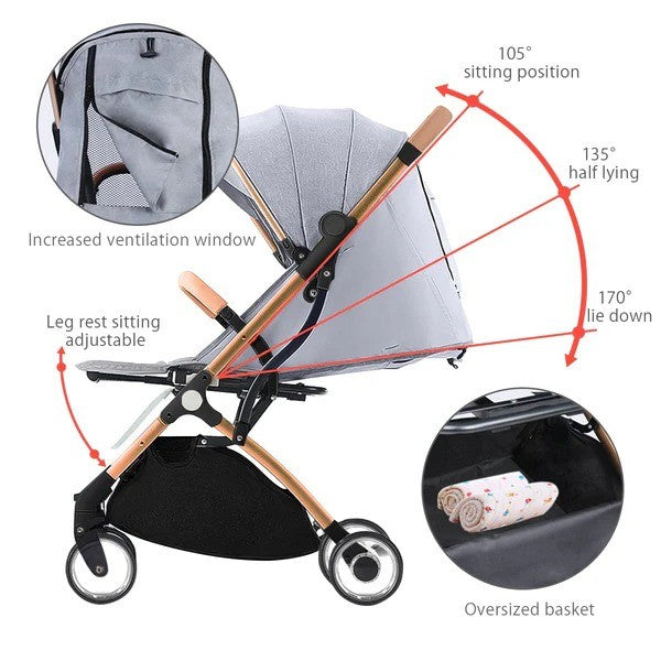 SONARIN Lightweight Stroller Dark Grey