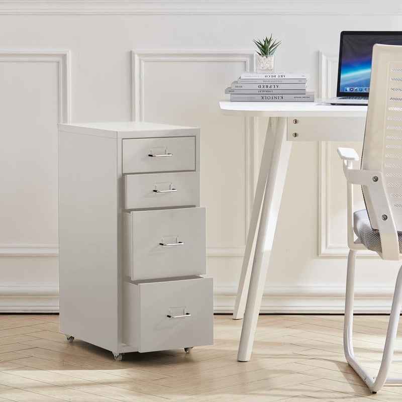 Mobile File Cabinet with 4 Drawers 41 x 28 x 68.5 cm