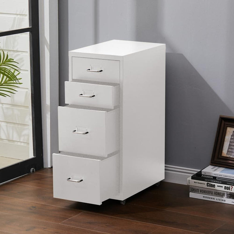 Mobile File Cabinet with 4 Drawers 41 x 28 x 68.5 cm