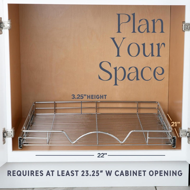 Pull Out Cabinet Organizer 22”W x 21”D