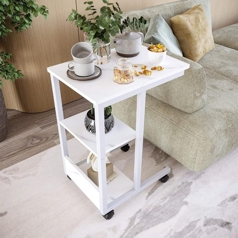 End Table with Brake Casters ‎36 x 67.5 x 50cm